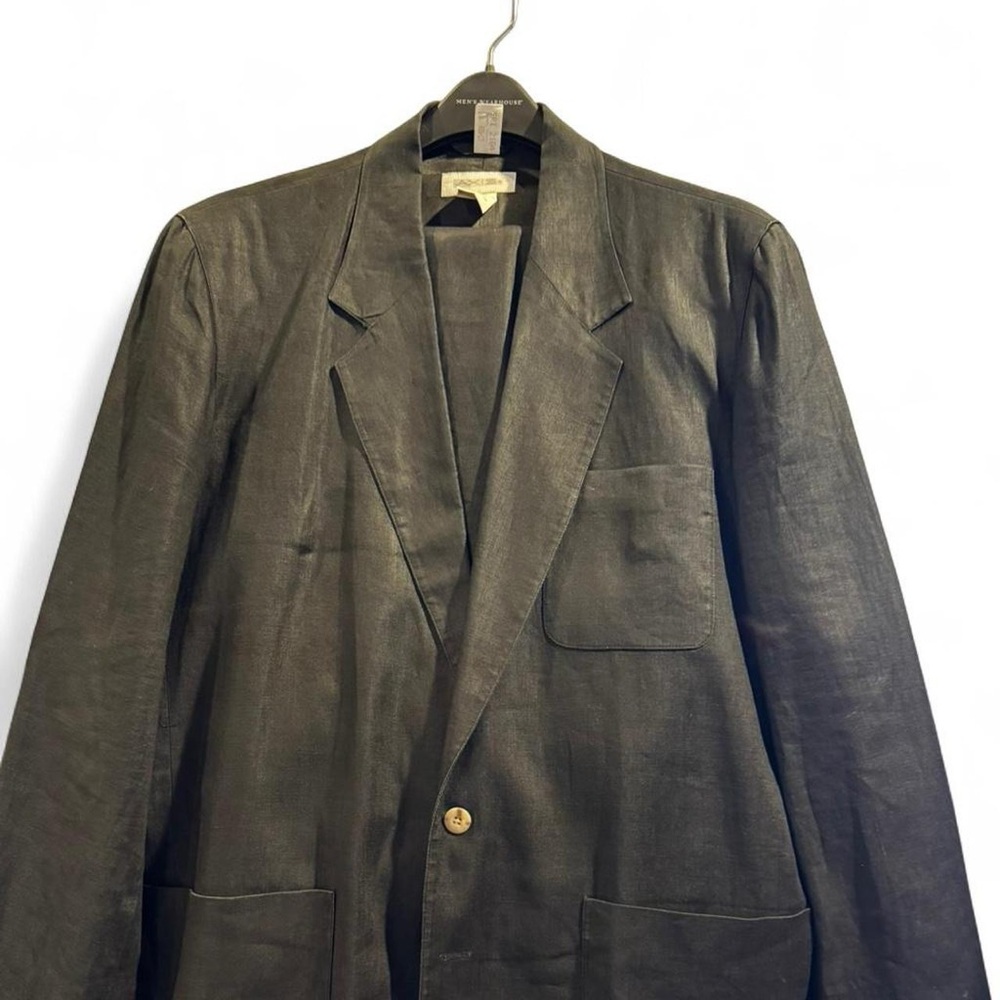 Vintage Black linen AXIS Suit